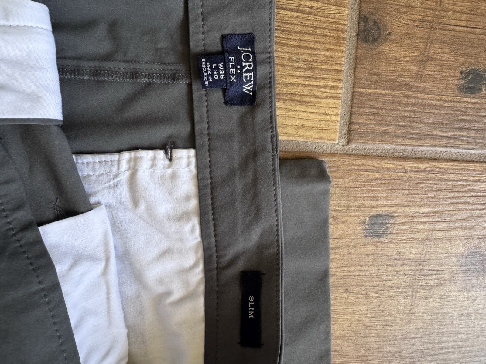 J Crew Men’s Slim Tech Pants Dark Grey 36×30