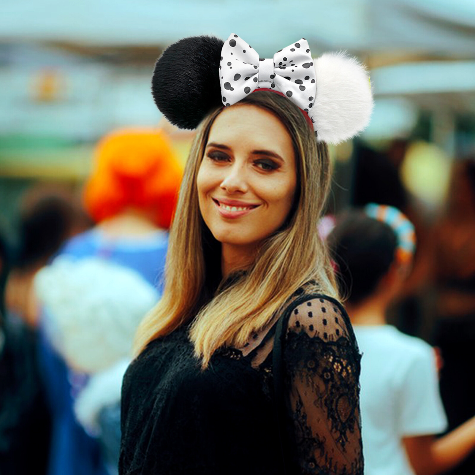 Disney- Parks 101 Dalmations Cruella Devil Headband Minnie Mickey Mouse Ears
