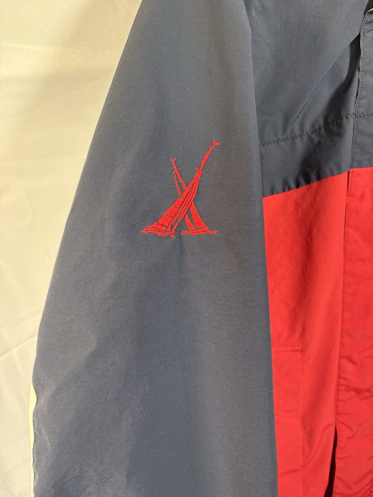 Nautica Jacket Size 2XL Windbreaker Rain Snap Zip Long Sleeve sailing