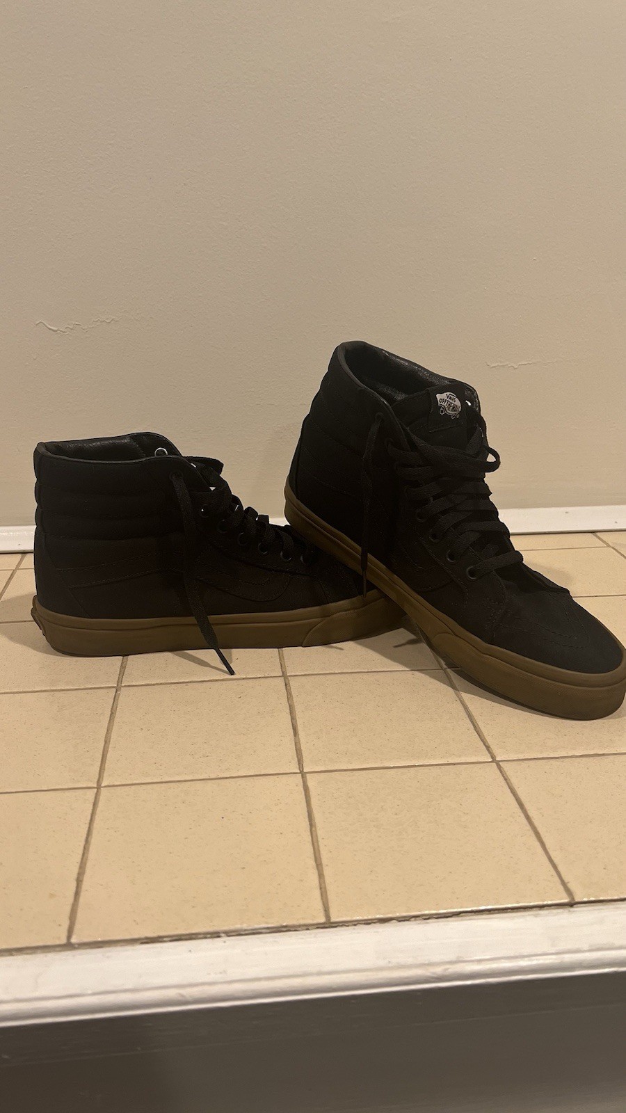 VANS Old School Sk8-Hi Men’s High-Top Sneakers Black/Canvas Size 11