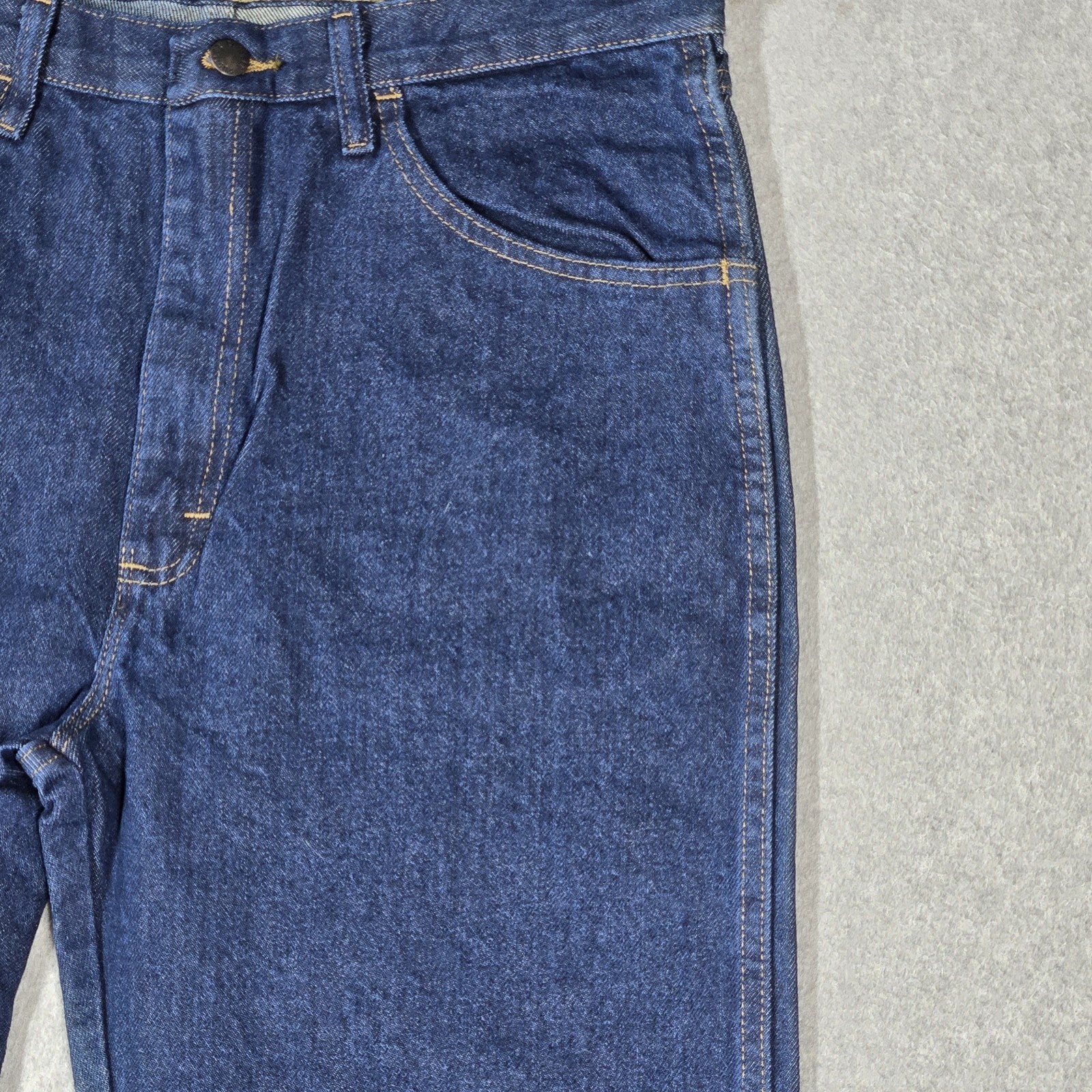 Rustler Men Jeans 34X34 Blue Denim Straight Leg Durable Heavyweight NWT