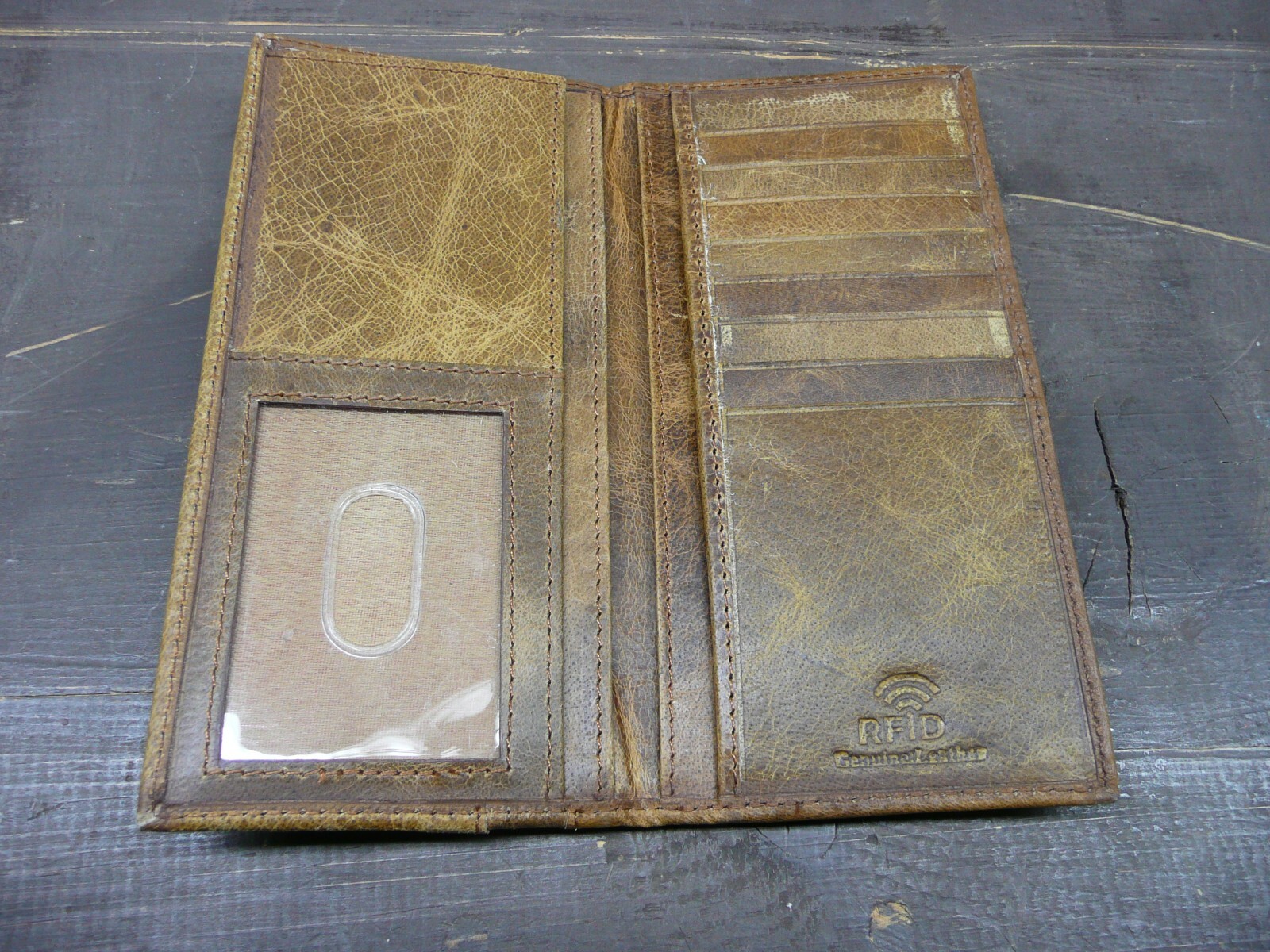 Checkbook Cover / Wallet, Tan Leather, Made by cavelio