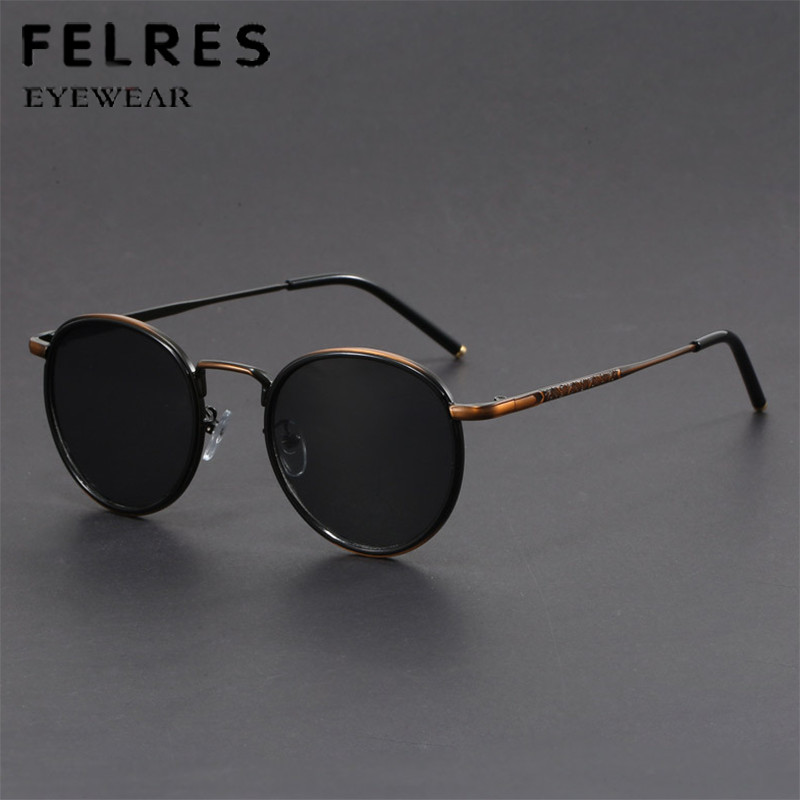 Metal Round Tinted Reading Sunglasses Men Women Shade Presbyopic Sunglasses New