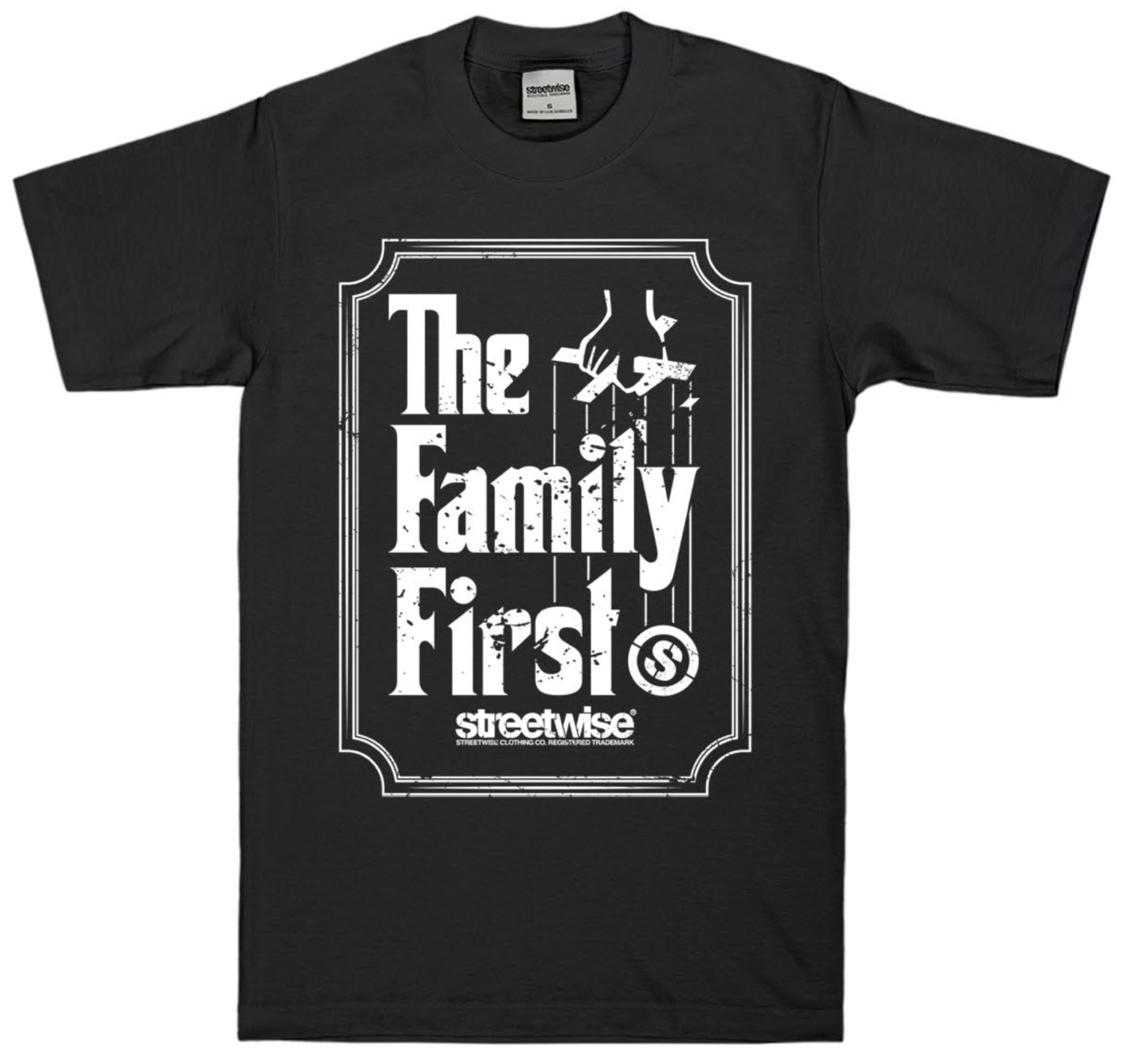 Streetwise Family First Graphic T-Shirt Black&Green&White M-L-XL-2XL-3XL-4XL-5XL