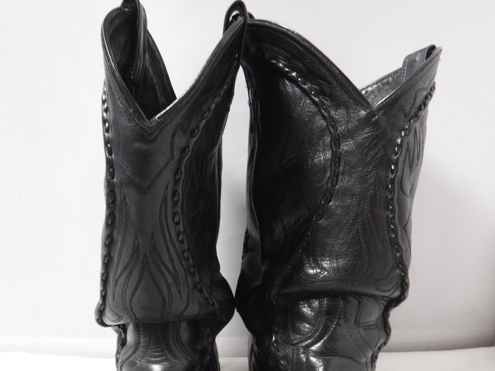 Dan Post-Phoenix Distressed Western Boots Men Size 8.5 EW Black Leather 16660