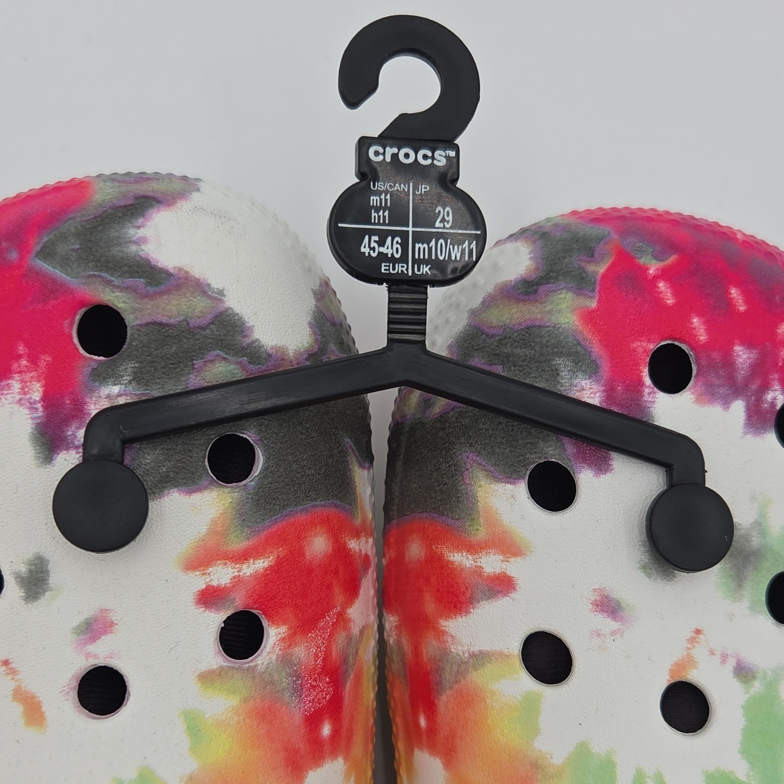 Crocs Classic Lined Colorful Tie Dye Clogs size m 11 NEW 206341-0C4