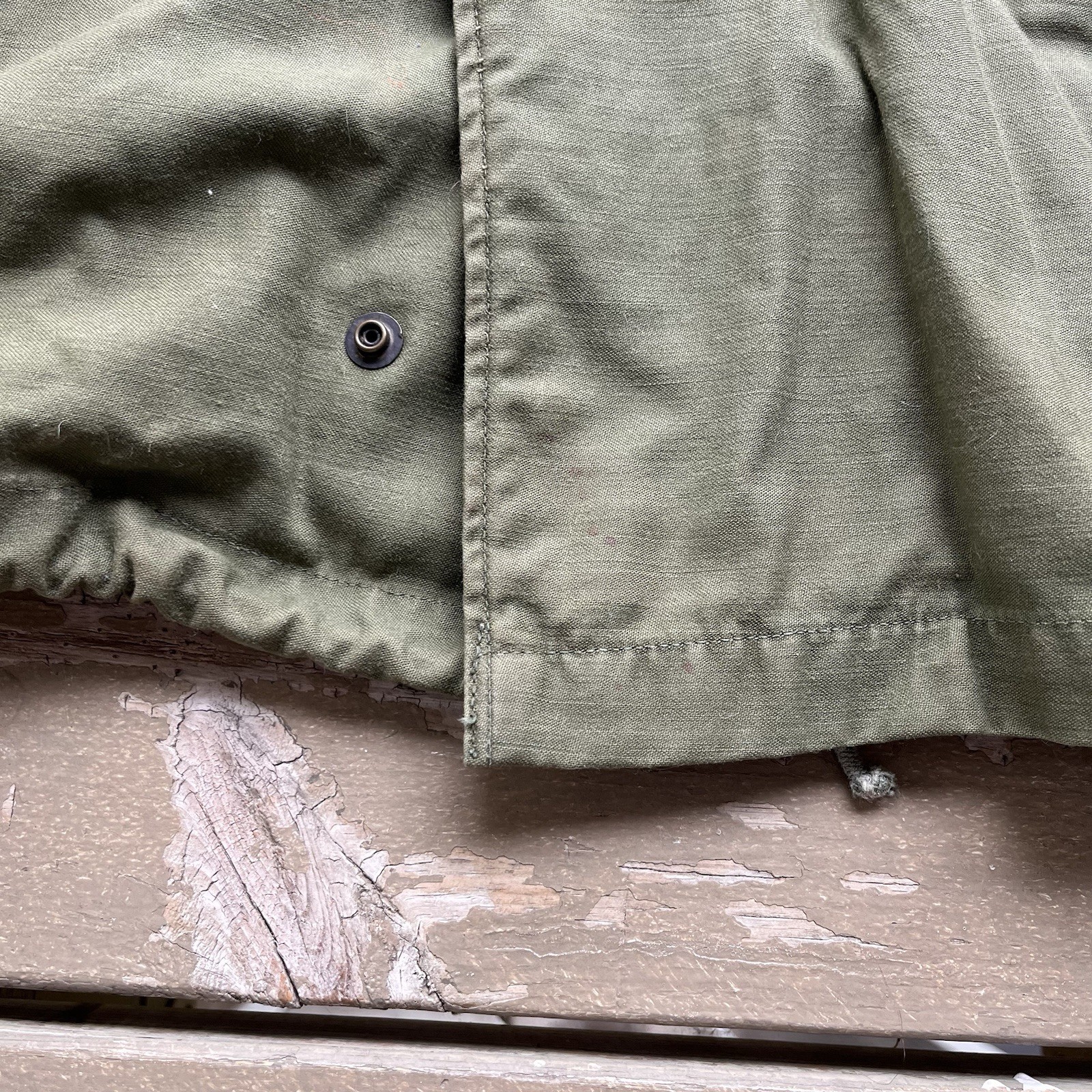 Vintage M-65 Field Jacket Olive Drab Green Military Utility Coat Medium