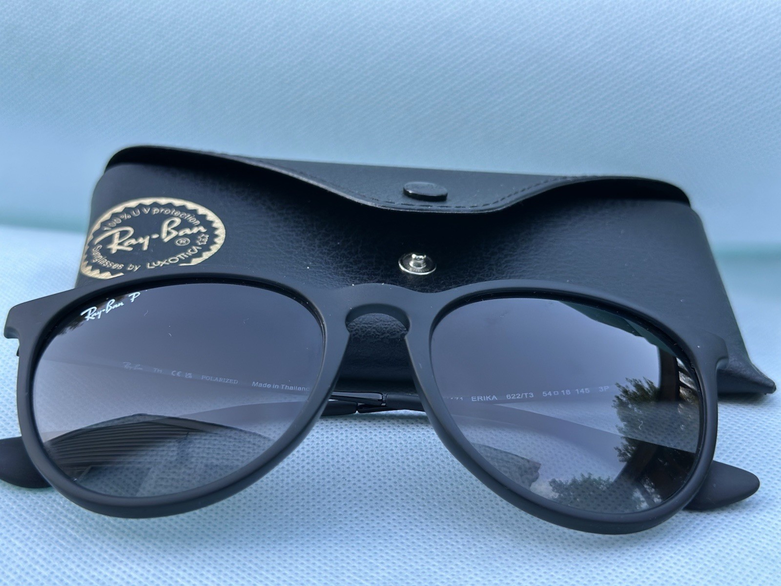 Ray-Ban RB4171 ERIKA Rubber Black Sunglasses 54mm 18mm 145mm – 622/T3