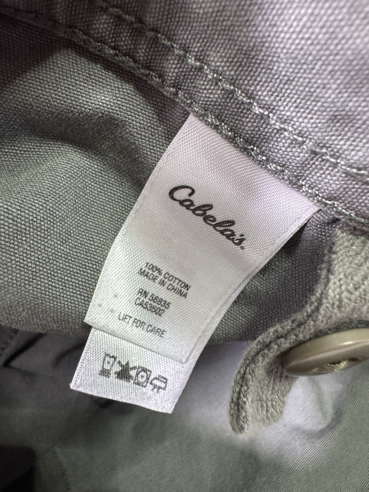 Cabela’s 7 Pocket Hiker Cargo Canvas Pants Men’s 42×30 (43×29.5) Hiking Green
