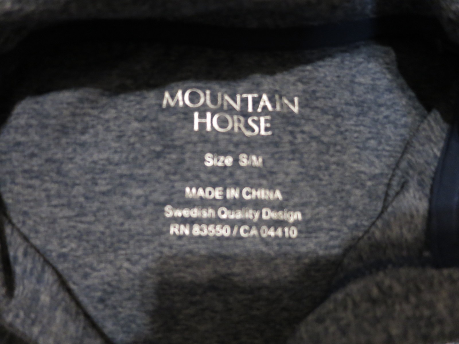 Mountain Horse Women’s Blue 1/4 Zip Performance Pullover Tindra Tech Top Sz S/M