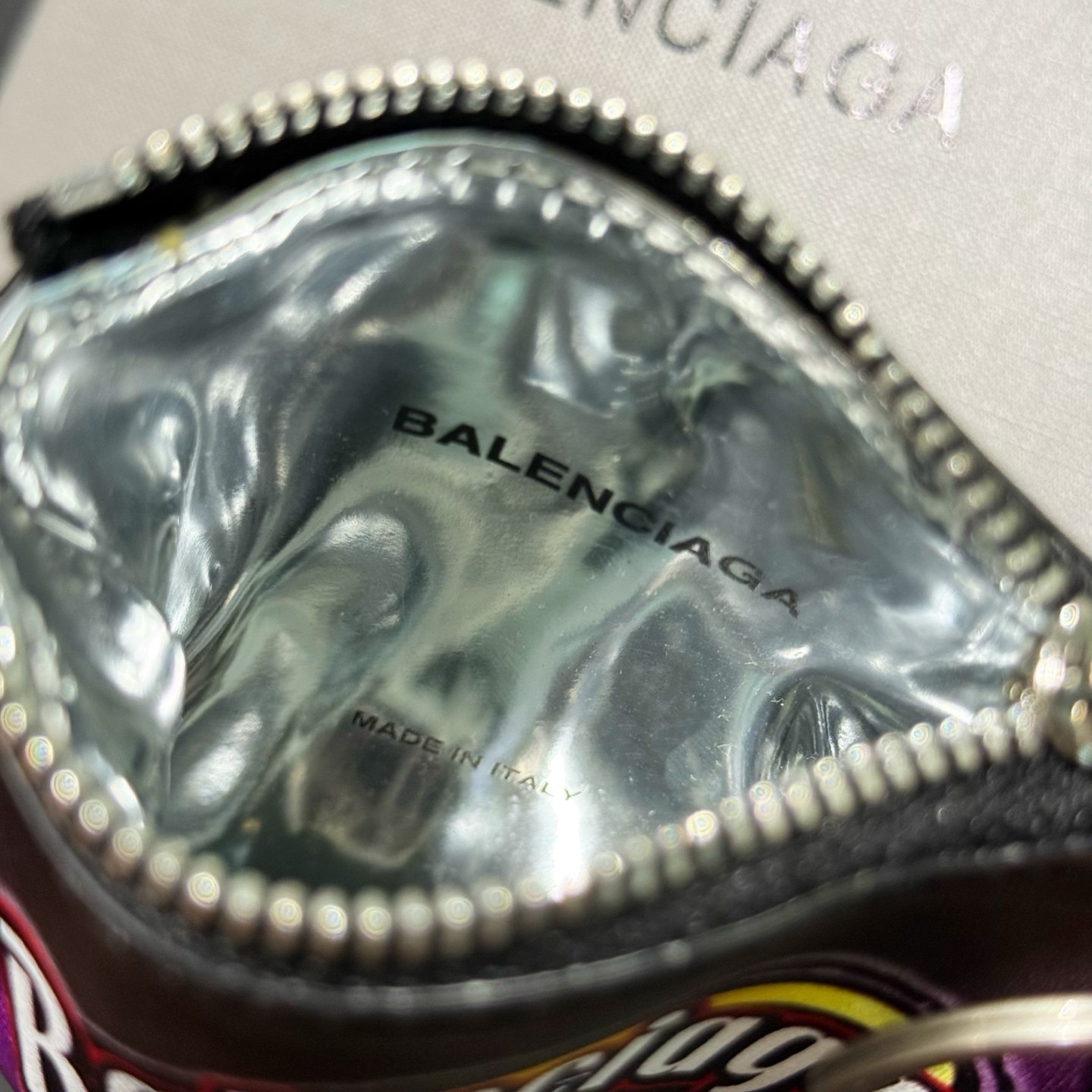 Balenciaga Luxury Potato Chips Bag Charm Purple Paprika Coin Pouch W/ Box