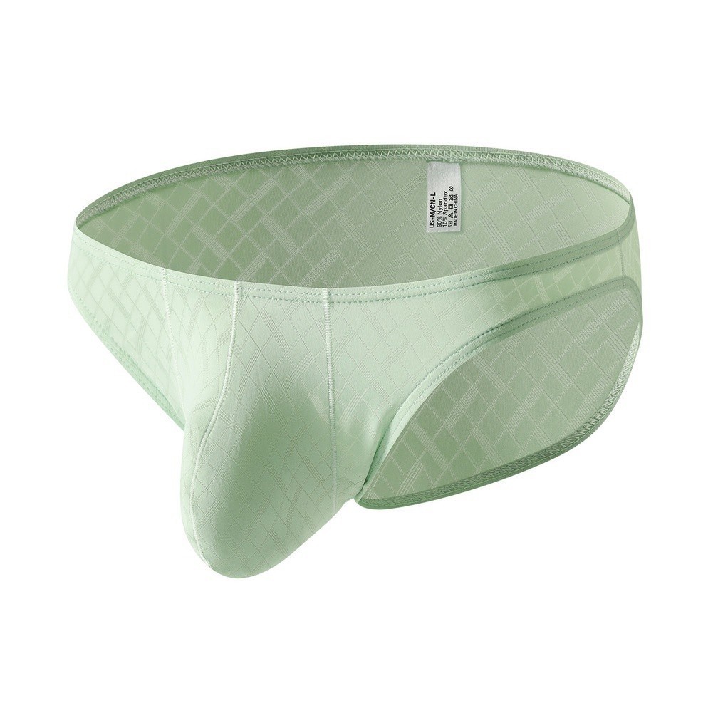 Men’s Ice Silk Briefs 95% Nylon 5% Spandex Breathable Bulge Pouch Style