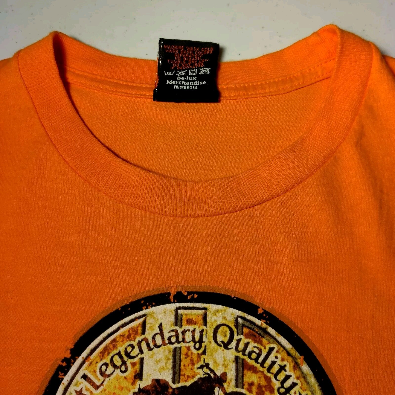 Coxs Harley Davidson Shirt Men Large Rock Hill SC Orange Motorcycle Biker Moto