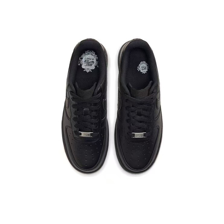 Nike Air Force 1 ’07 CW2288-001 Triple Black Leather Low Casual Sneakers