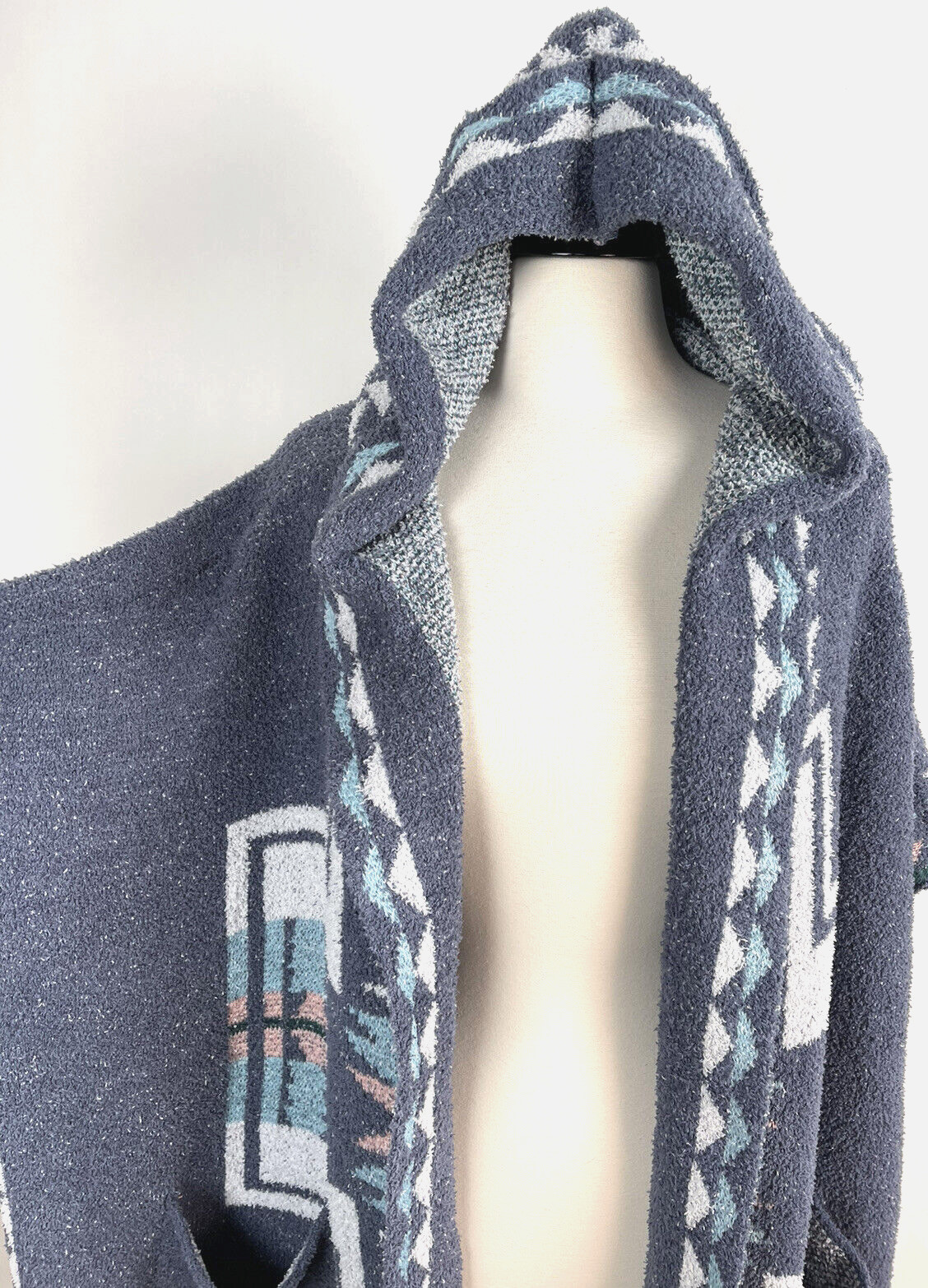 Davi & Dani Unicorn Tribe Berber Fleece Poncho Hoodie Oversized S M NWOT Soft