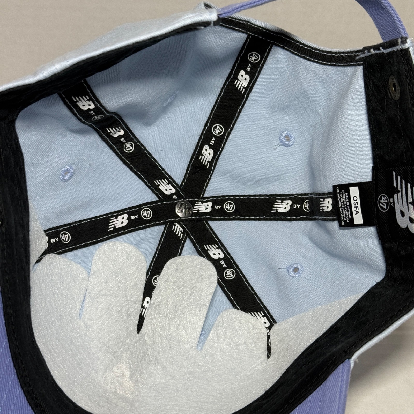 47 Brand x New Balance Collab Clean Up Adjustable Hat Oxford Sky Blue Cap