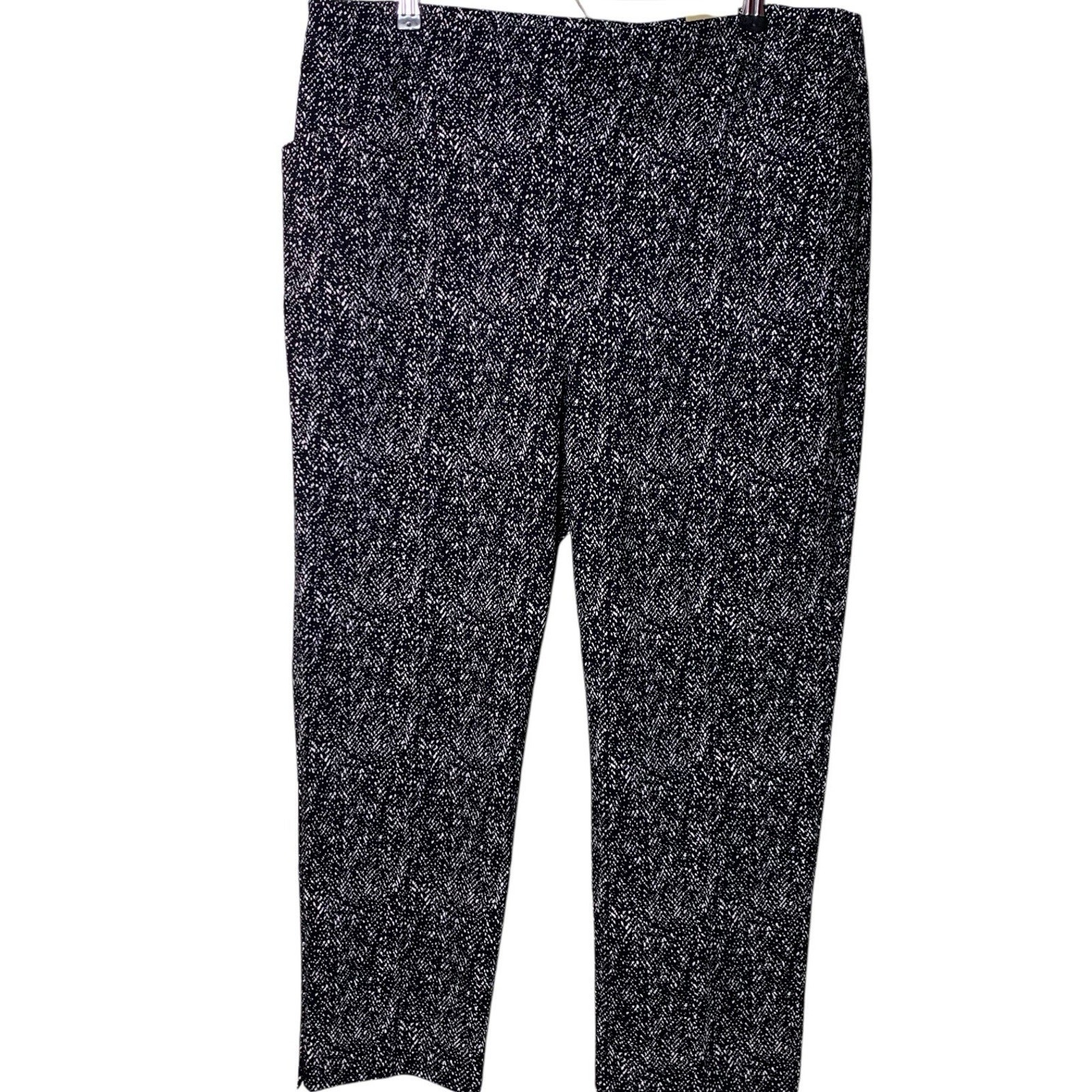 Chico’s Pants NWT Women’s Size 3.5 (18) Josie City Herringbone Pull-On Stretch