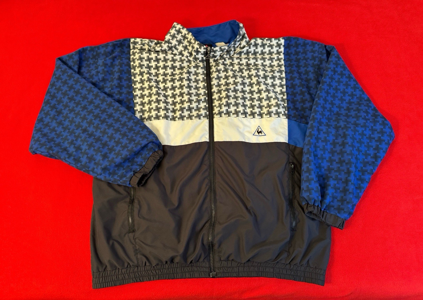 Vintage 90s Le Coq Sportif Windbreaker Lined Jacket Adult XL