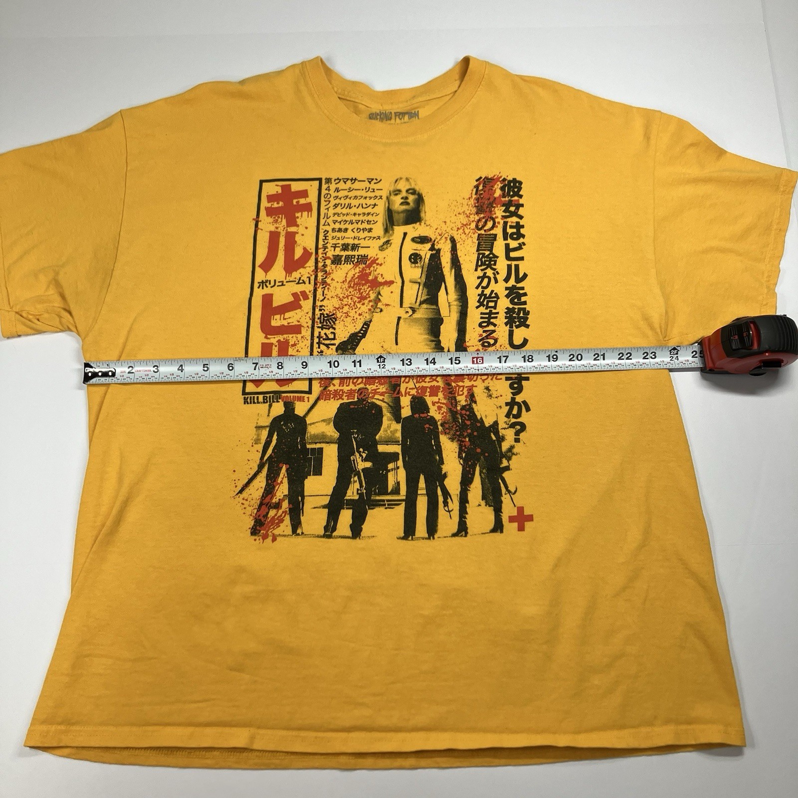 Kill Bill Volume 1 Graphic Tee Yellow T‑Shirt 2XL Rucking Fotten Movie Shirt