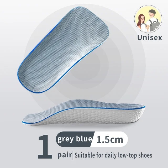 Men Women Invisible Height Increase Insoles Heel Lift Taller Shoe Inserts Pad US