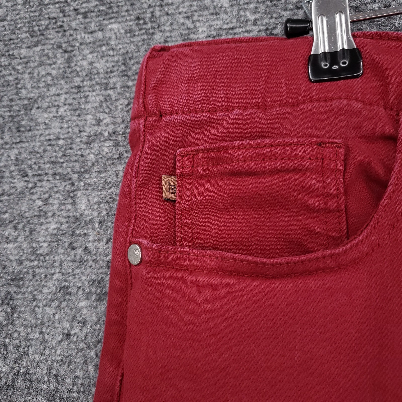 Judy Blue Scarlet Double Cuff Jogger Pants Womens 13×31 Red Garment Dyed Slim