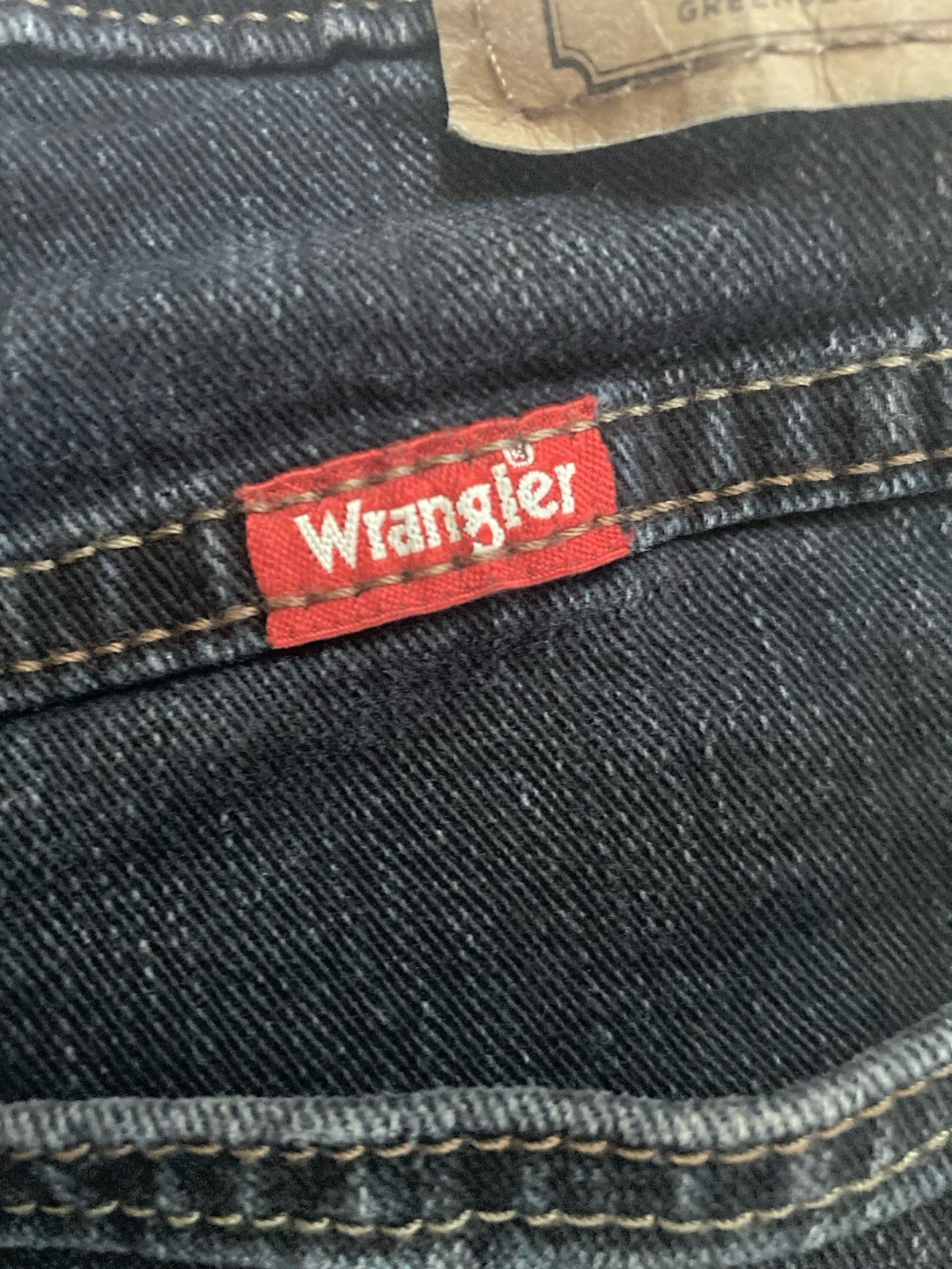 Wrangler Men’s Straight Fit Dark Wash Blue Denim Jeans Stretch 5-Pocket