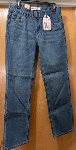 NWT Levi 505 (Size 18) 29 x 31 Straight Leg Denim Blue Jeans