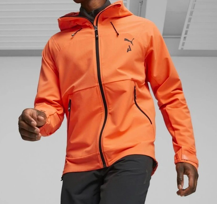 PUMA Seasons Softshell Running Jacket $160 Hot Heat Orange 524108 Men’s LARGE L
