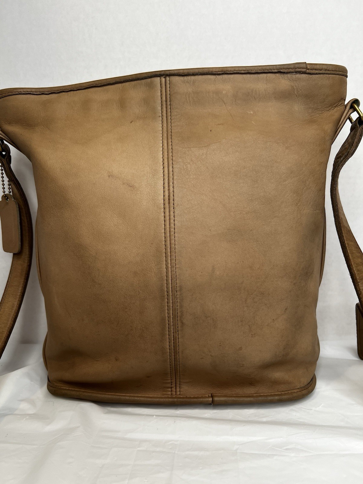 VINTAGE Coach Bleeker Legacy Tan Leather Crossbody Bag Made in USA