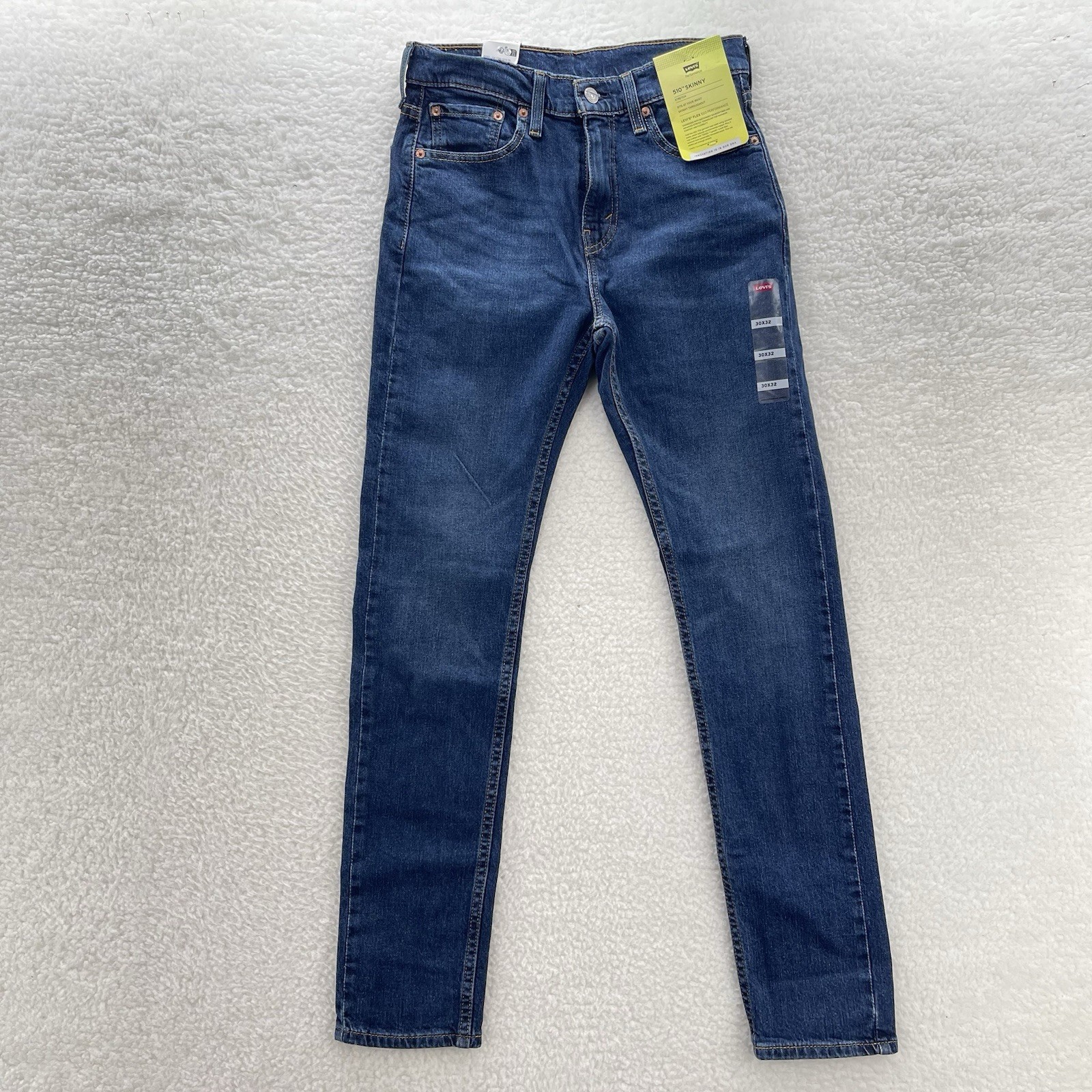 Levis 510 Jeans Mens 30×32 Blue Skinny Medium Wash Stretch Denim Preppy Casual