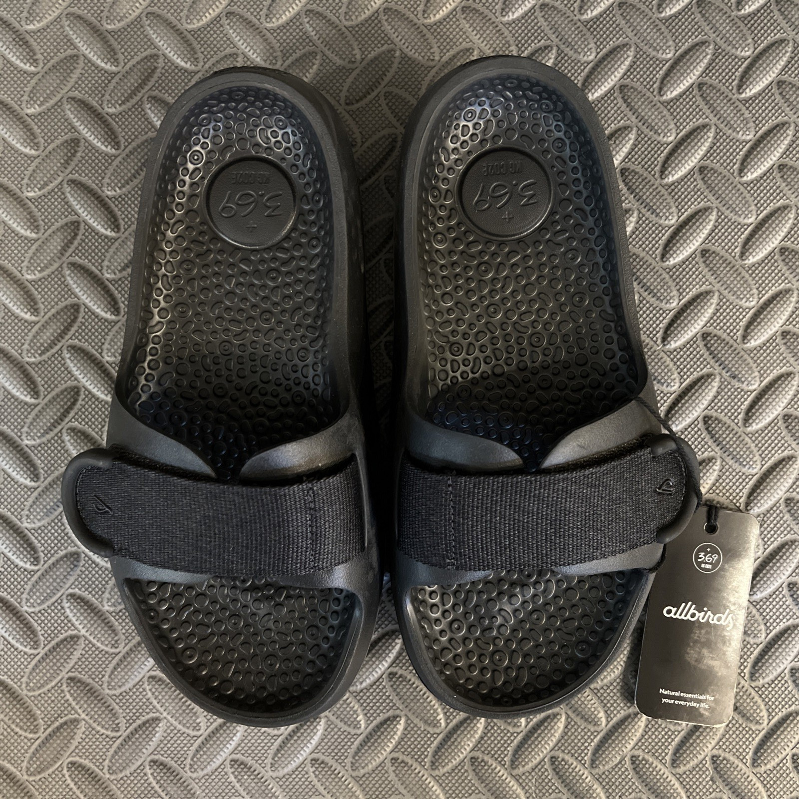 Allbirds Sugar Slider Sugarcane Black Sandals – Women 7 | Men 5 *SHIPS FROM US*