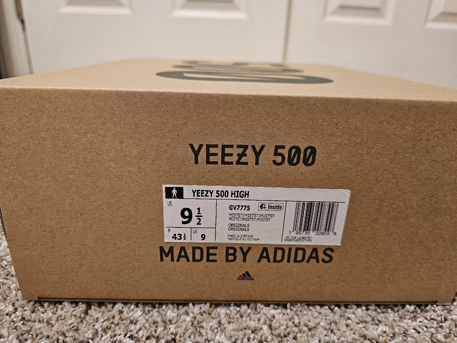 Size 9.5 – Yeezy 500 High Mist Stone