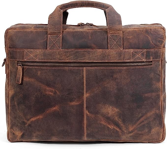 Leather briefcase 18 Inch Laptop Messenger Bags for Men and Women