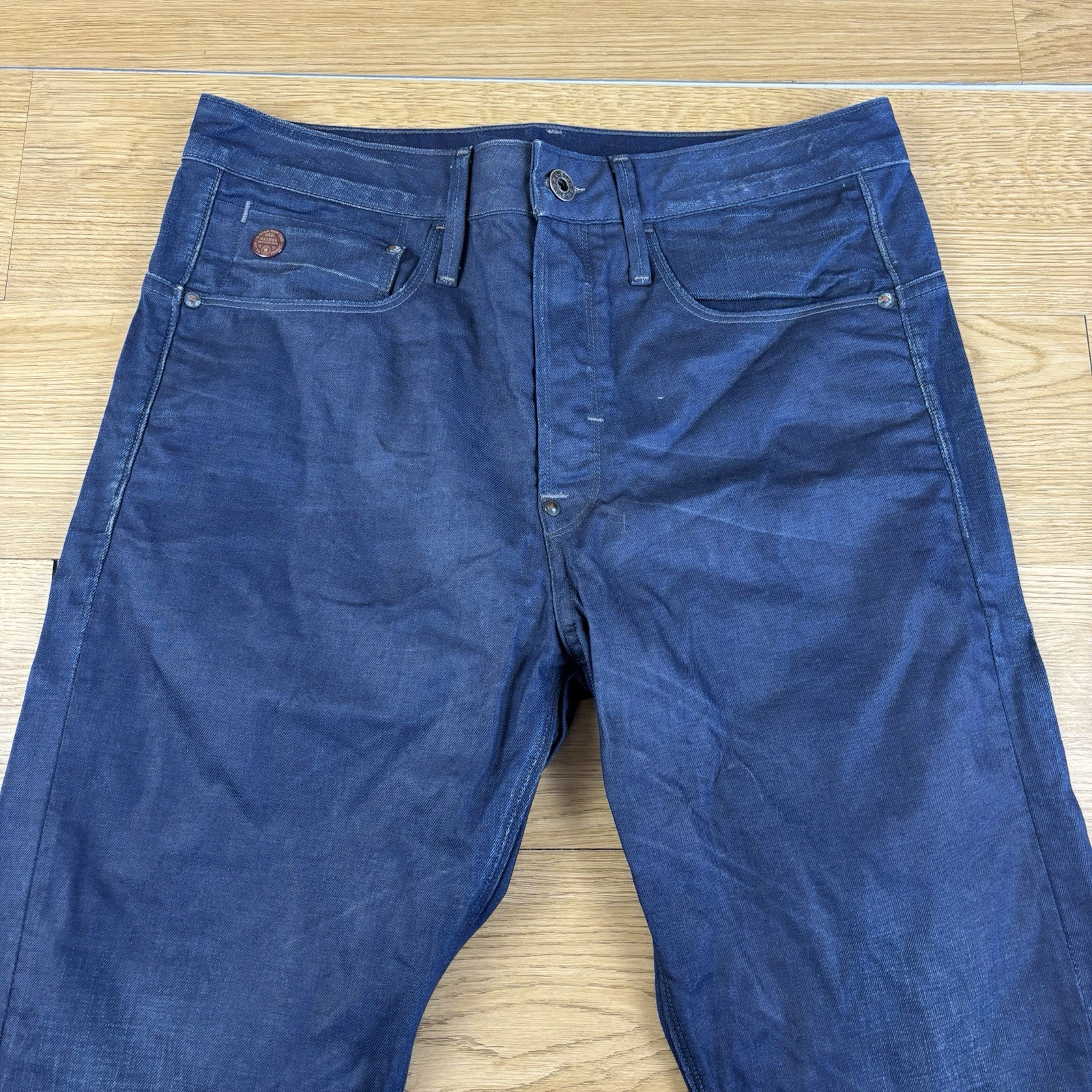 G-Star Raw Dark Blue Denim Type C 3D Loose Tapered Jeans W32 L32 Men’s Button