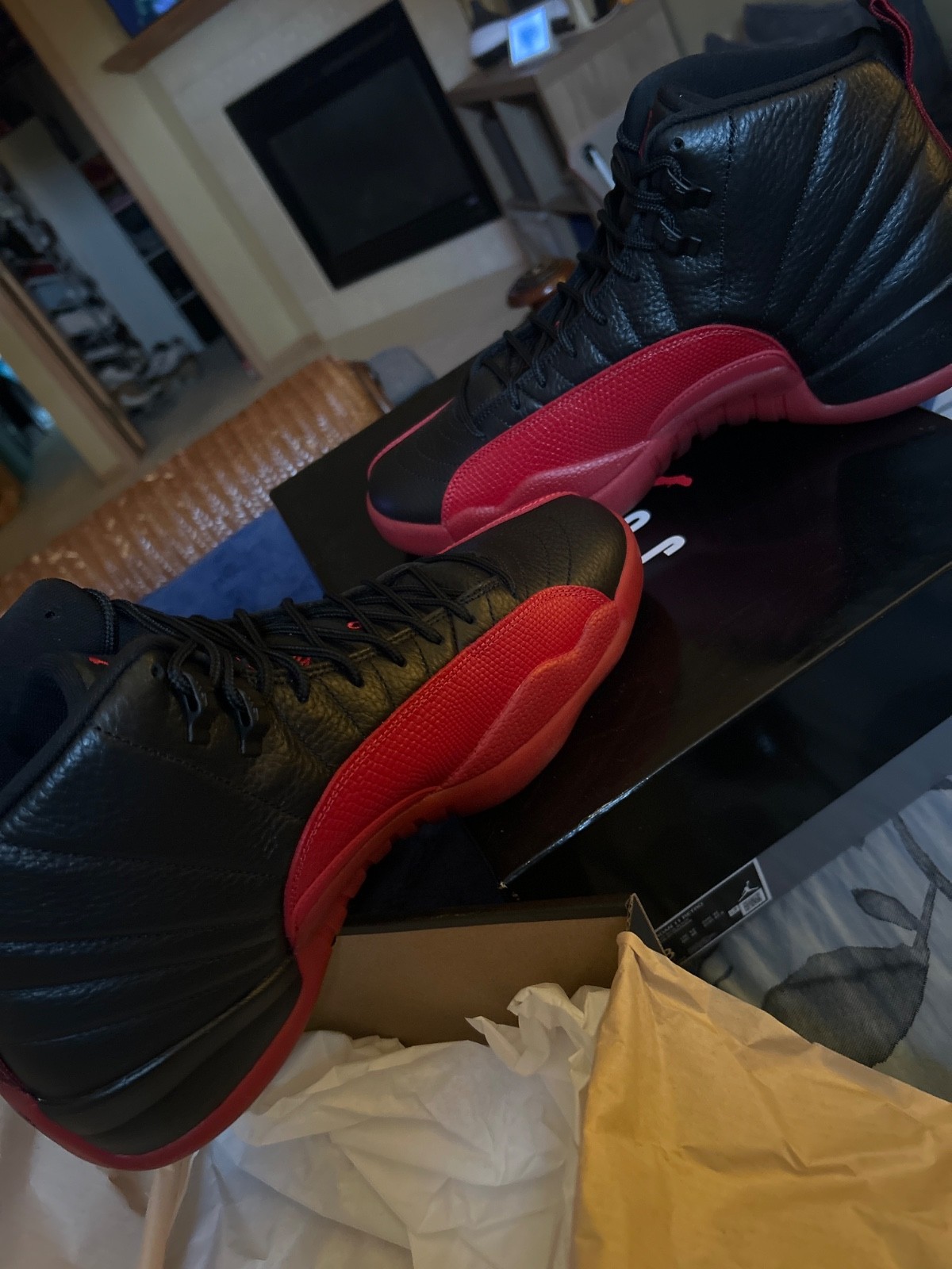 Air Jordan 12 Retro Black Varsity Red Noir Varsity Rouge