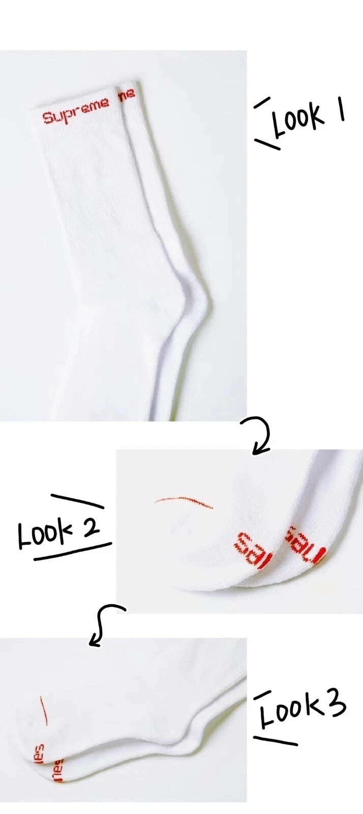 Supreme Hanes Crew Socks – White 4 Pack Size 6-12 Fast Free Shipping