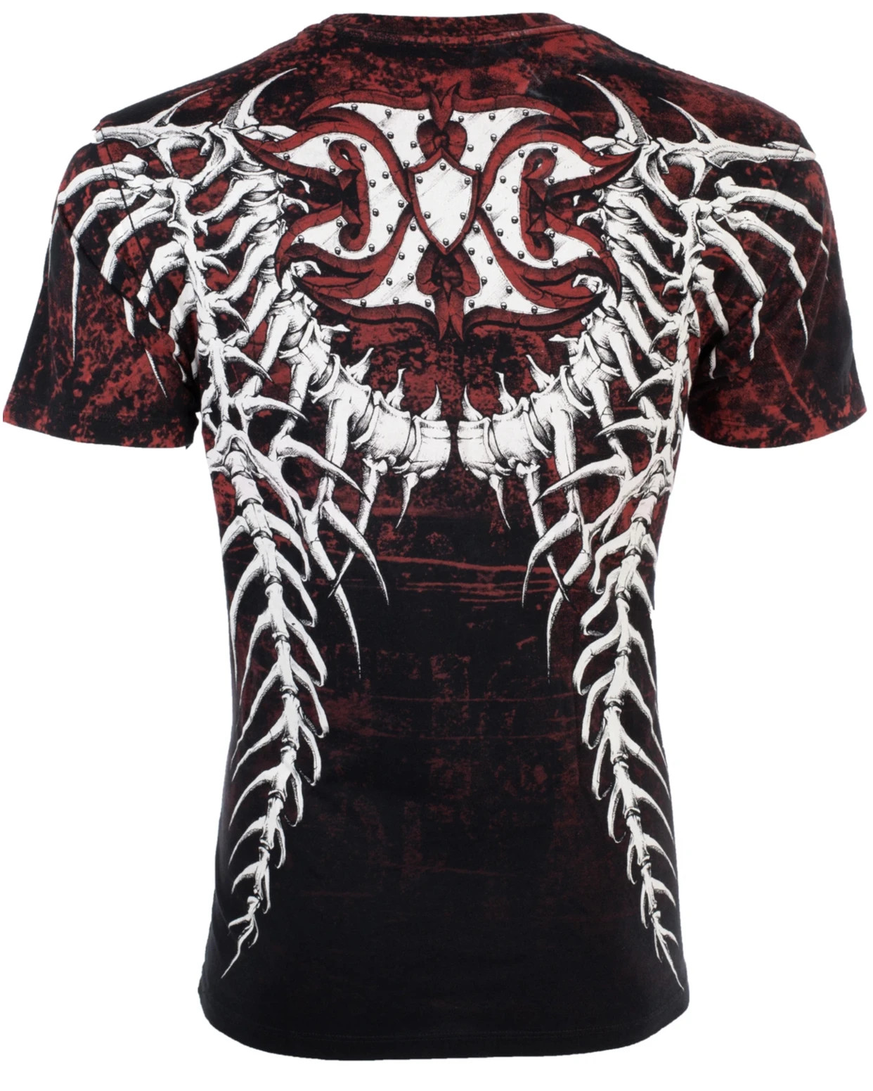 Xtreme Couture Affliction Men’s T-Shirt BARE BONE Skull Black Tattoo Biker S-2XL