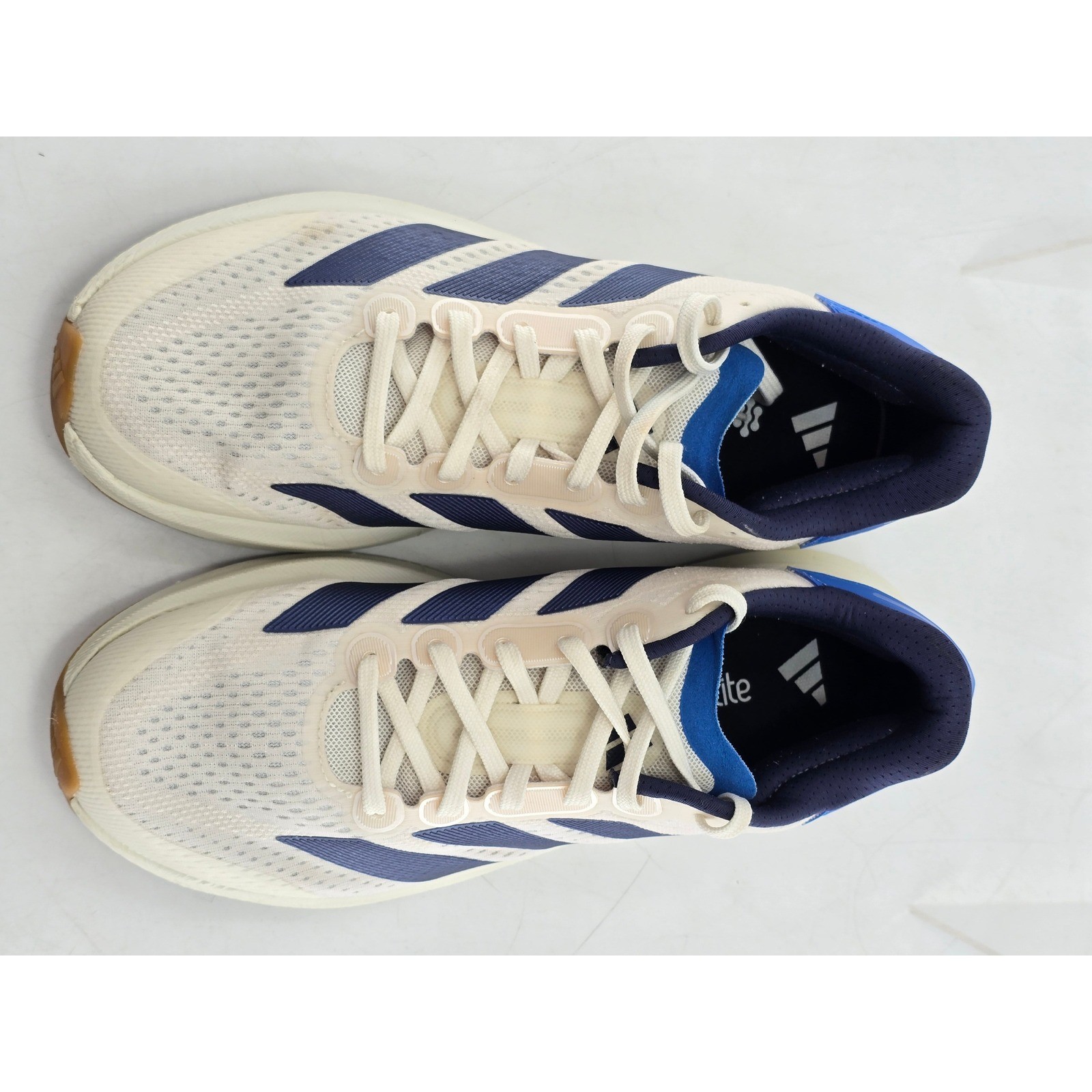 Adidas Duramo Speed 2 Running Shoes Mens 9.5 White Blue JP9223 – Excellent