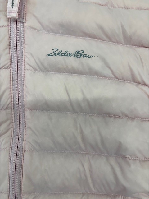 Eddie Bauer Girls Reversible Jacket Full Zip Hooded (Pink Floral, xs 5/6)USED