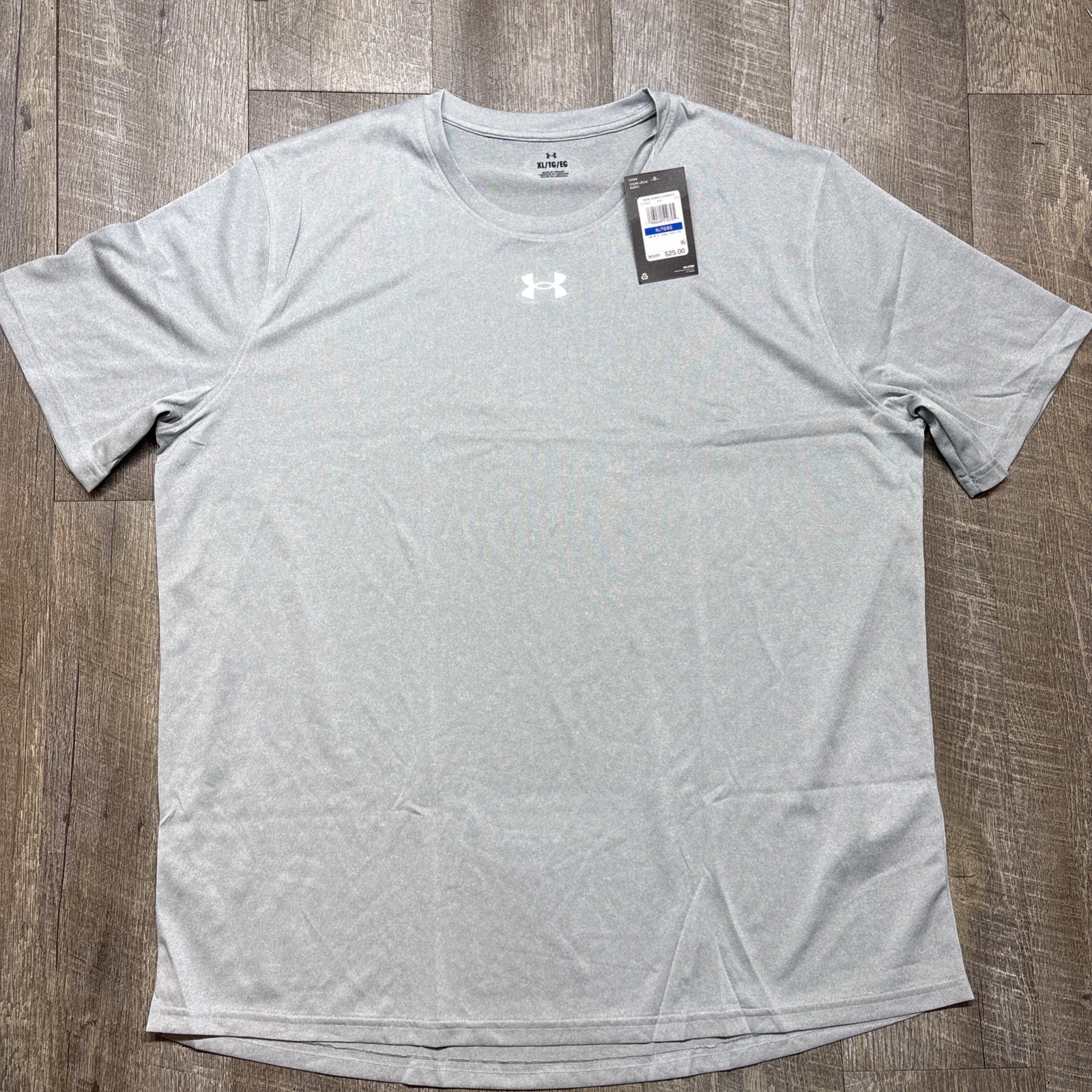 Under Armour Team Tech Mens Training Shirt XL 1376842 012 Gray NEW