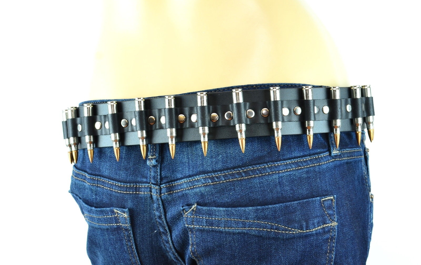 Bullet Belt Nickel Shell Copper Tip .223 Caliber Punk Goth Death-rock Emo
