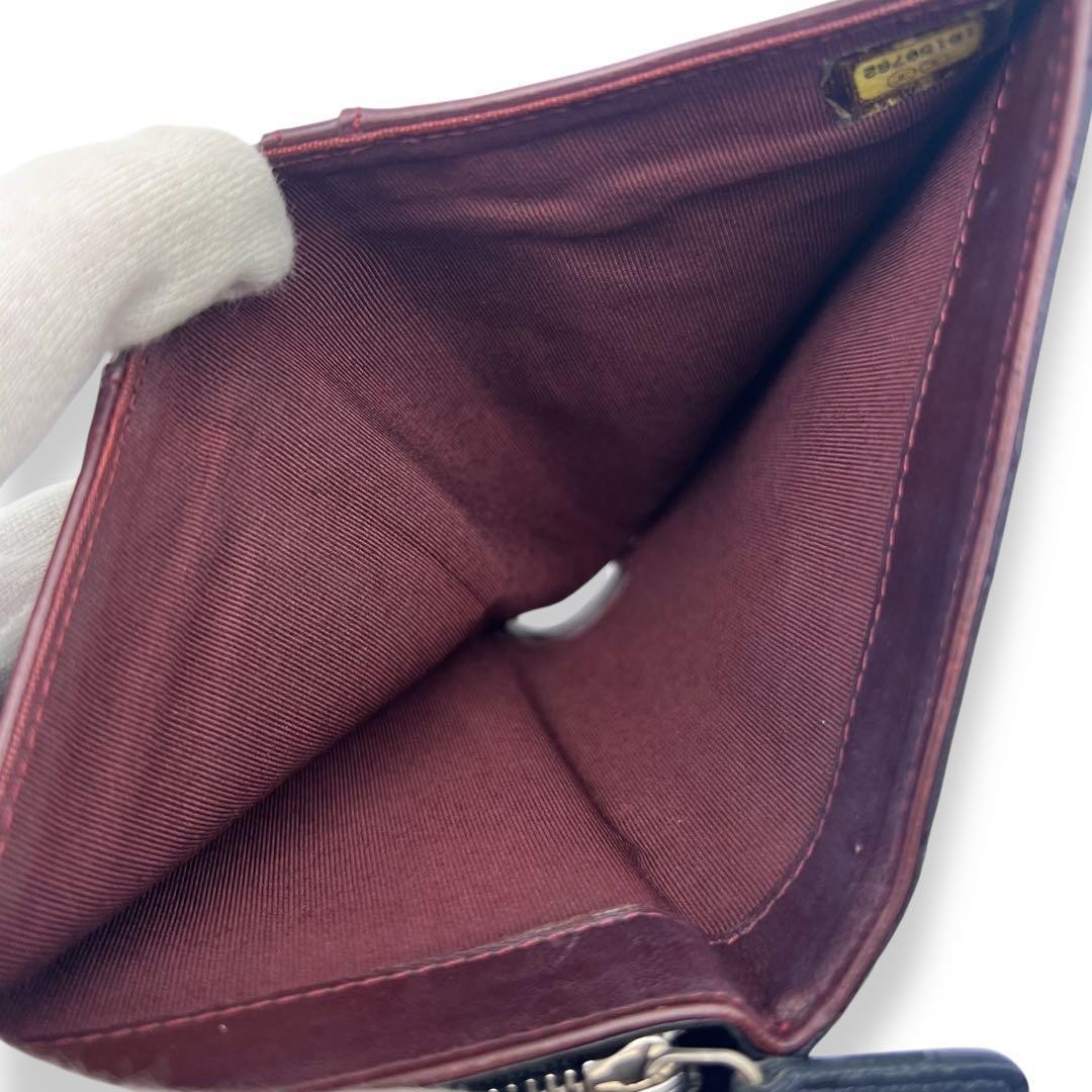 Beautiful Condition CHANEL Matelass Lambskin Folded Wallet Black 971