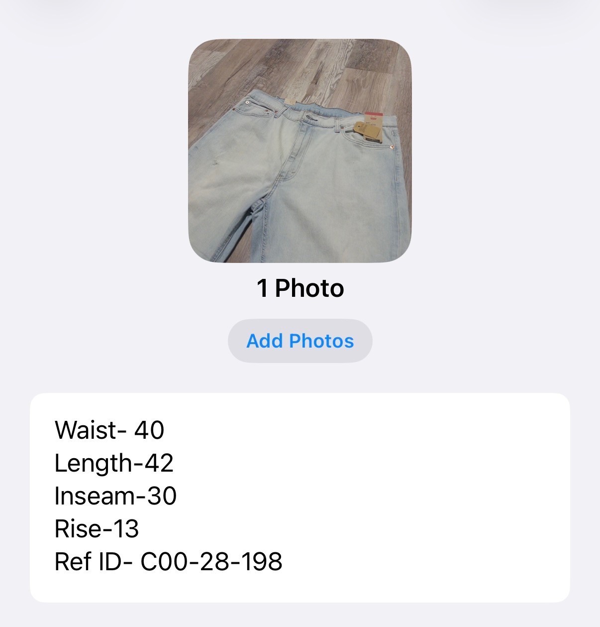Levi’s 541 Athletic Taper Jeans Men’s 40×30 Denim Light Wash NWT