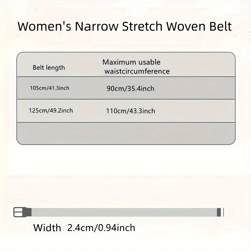 Elastic Fabric Braided Belt,Enduring Stretch Woven Belt for Unisex Men/Women/Jun