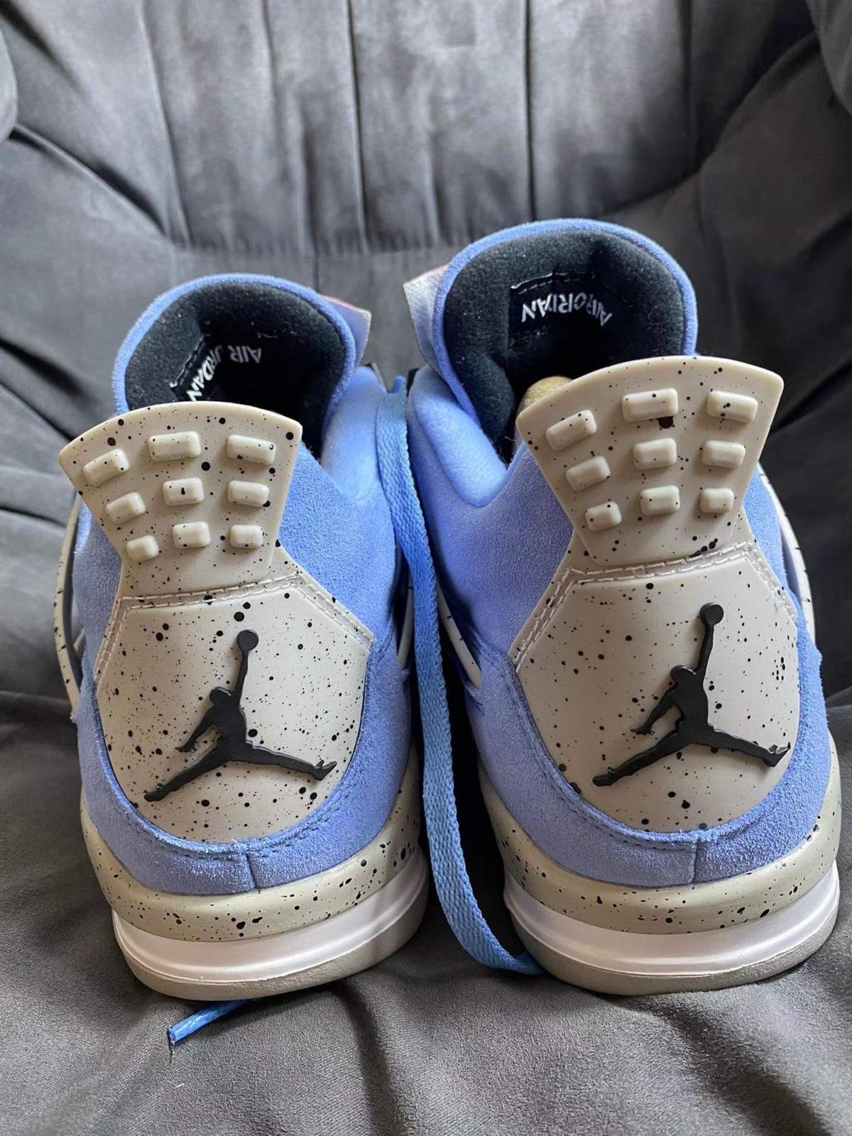 Nike Air Jordan 4 University Blue UNC Suede Sneakers Mens Shoes