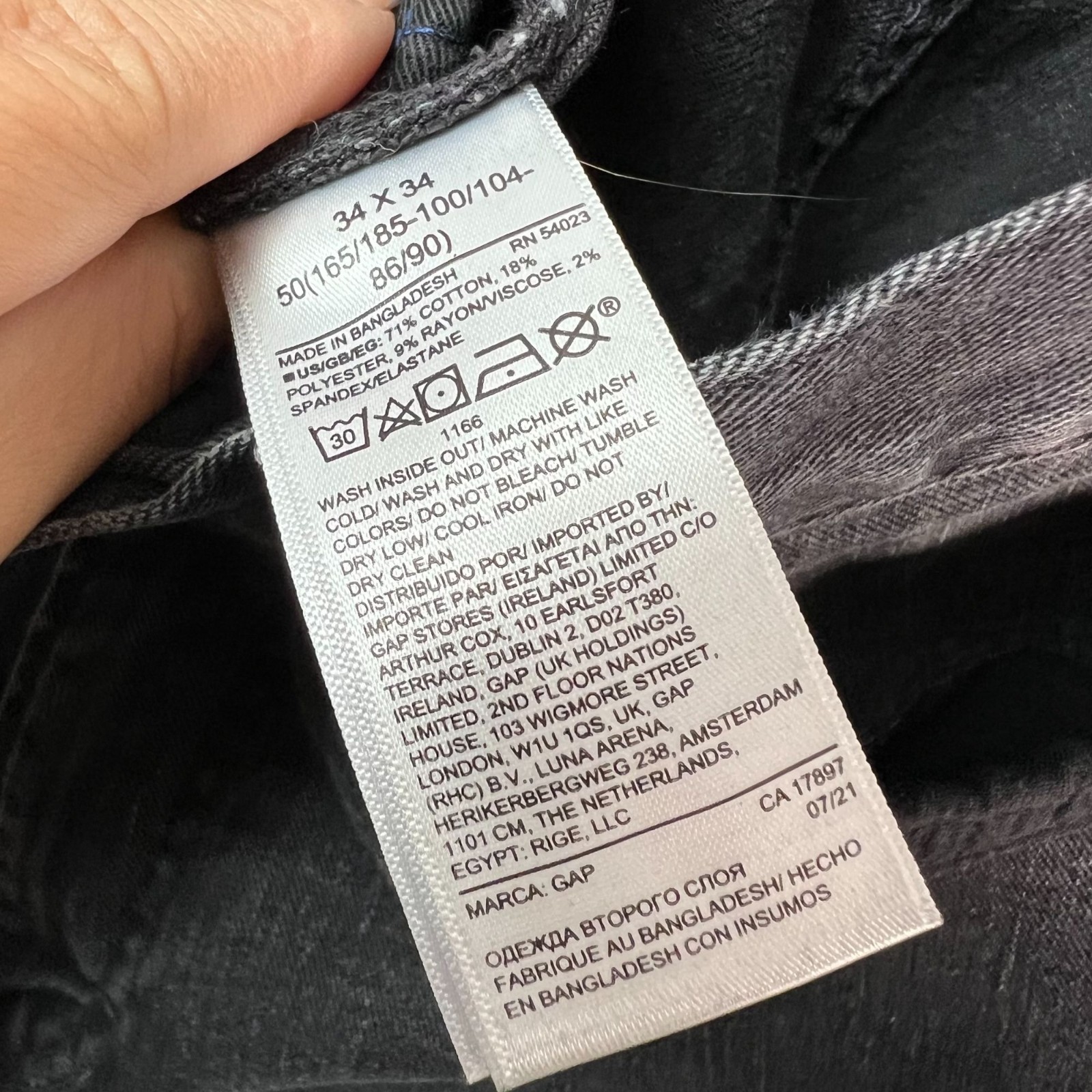 Gap Mens Size 34 x 34 Athletic Taper Jeans Gray Cotton Blend Denim