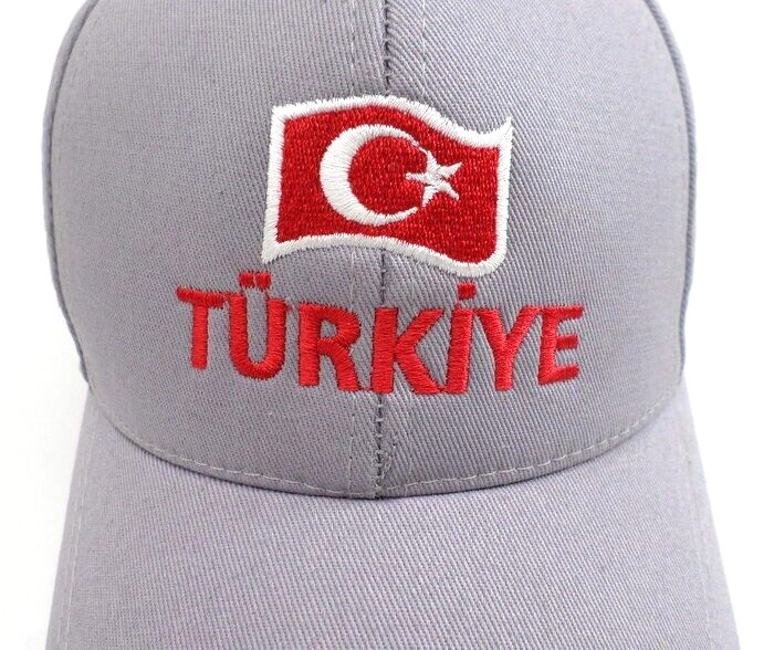 Turkiye Hat Cap Adjustable Strapback Gray Turkey