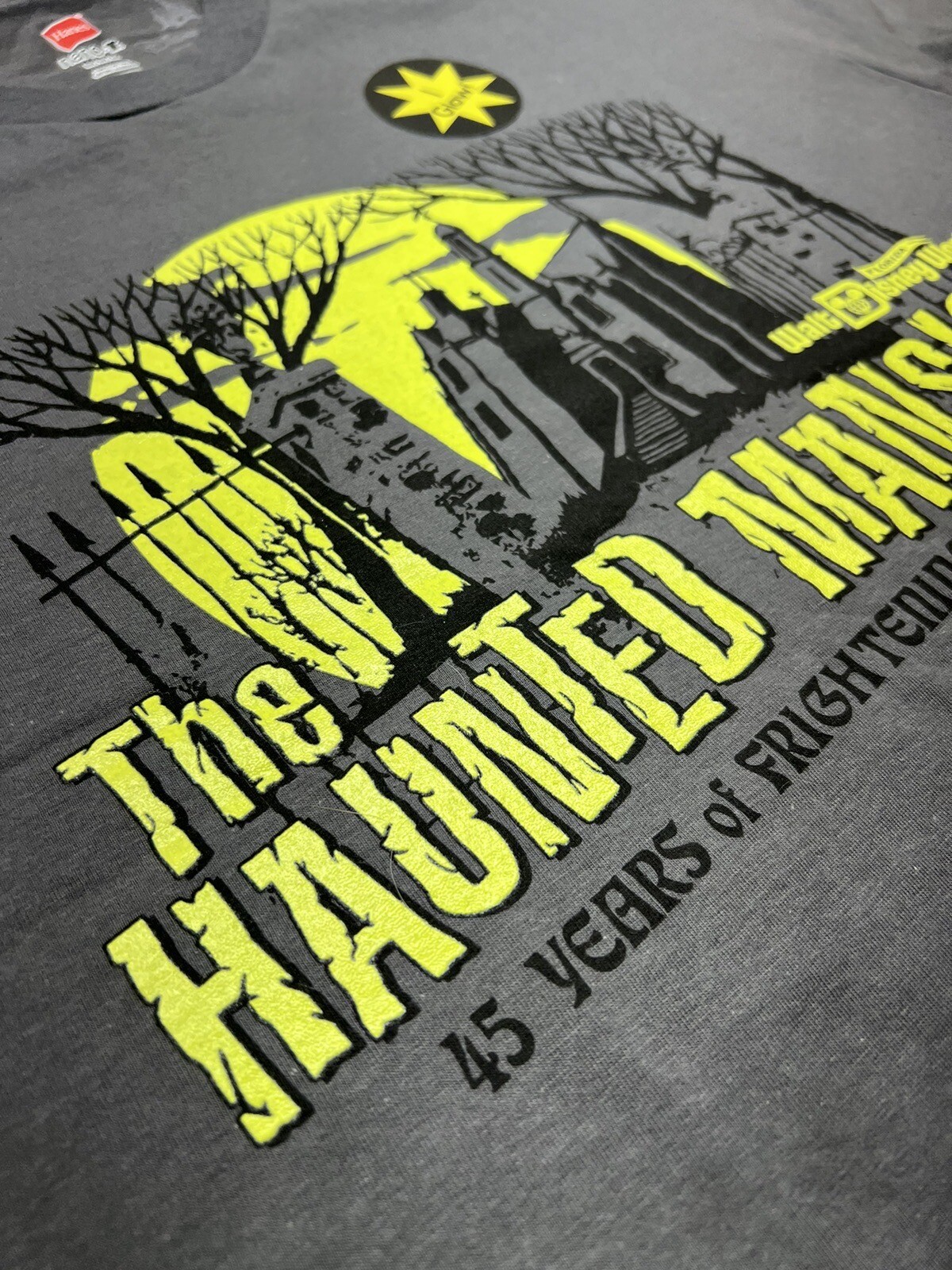 Disney’s The Haunted Mansion 45TH Anniversary Tee Shirt Medium Glow in the Dark