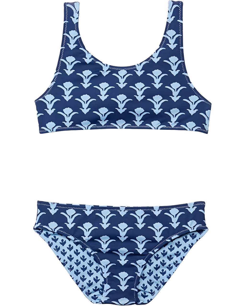 VINEYARD VINES Girl’s Navy Reversible Print Swimwear #6442 M NWT