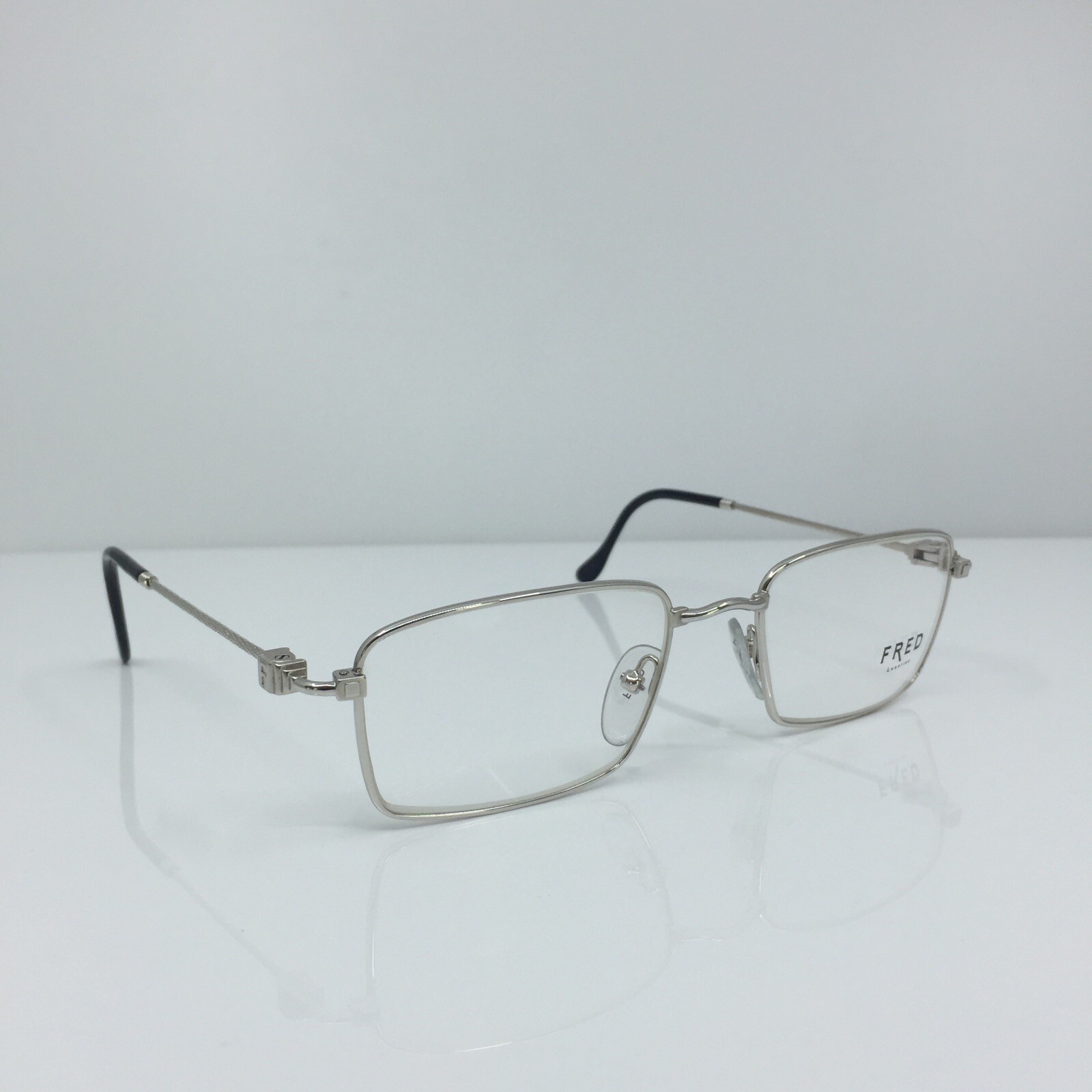 New Authentic Vintage FRED Lunettes Tropique Eyeglasses C. 002 Platine 53-20mm